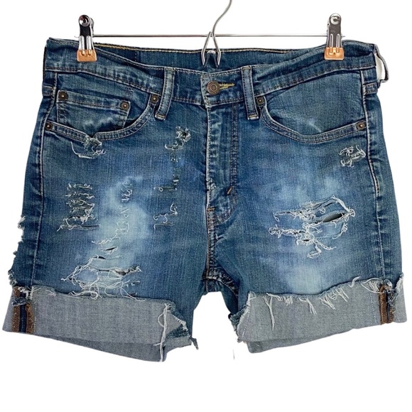 Levis 54 Upcycled Distressed Denim Jean 